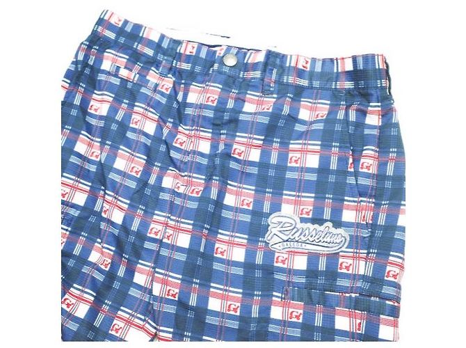 Autre Marque RUSSELUNO Polyester-Mesh-Shorts Blau - Ansicht 4