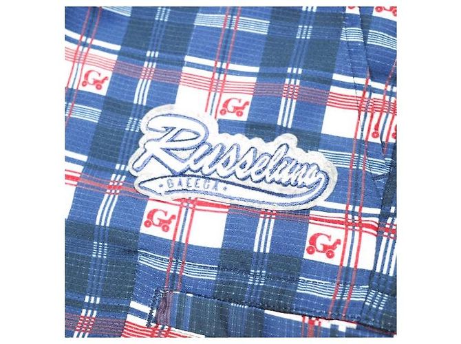 Autre Marque RUSSELUNO Polyester-Mesh-Shorts Blau - Ansicht 5