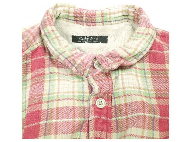 Autre Marque Camicia in flanella di cotone Cathy Jane Boar Liner Rosa - vista 4