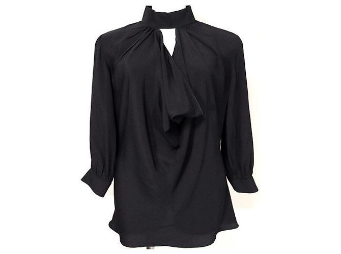 Autre Marque N°21 L2 BLUSA TESSUTO Blusa de seda de acetato Negro - vista 3