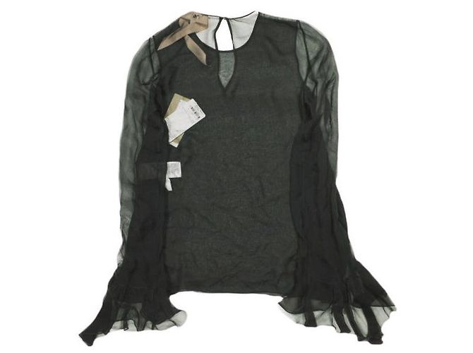 Autre Marque N°21 L2 BLUSA TESSUTO Blusa de seda Negro - vista 2
