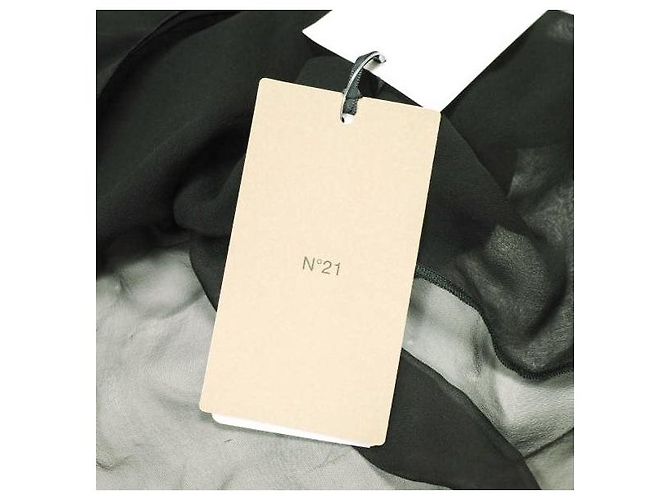 Autre Marque N°21 L2 BLUSA TESSUTO Blusa de seda Negro - vista 4
