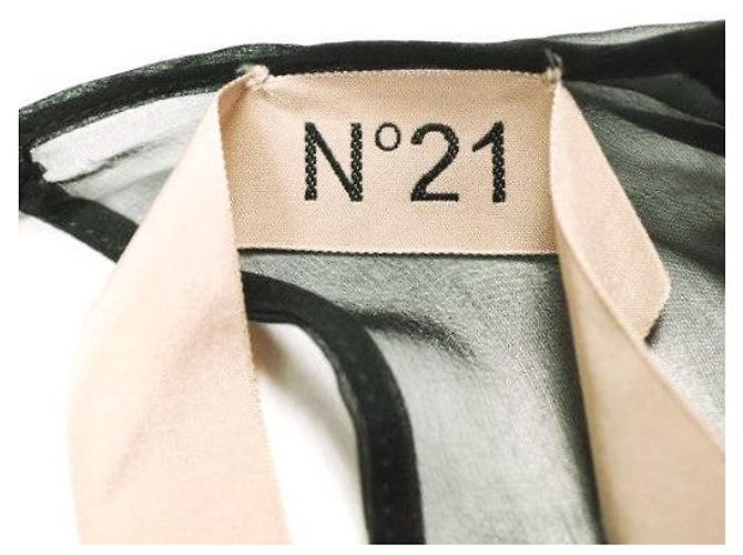 Autre Marque N°21 L2 BLUSA TESSUTO Blusa de seda Negro - vista 5