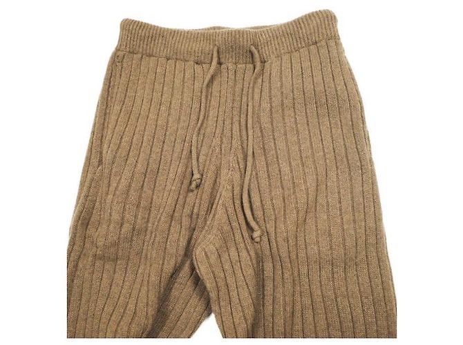 Autre Marque Pantalones anchos fáciles de cachemira y lana ATON Castaño - vista 6