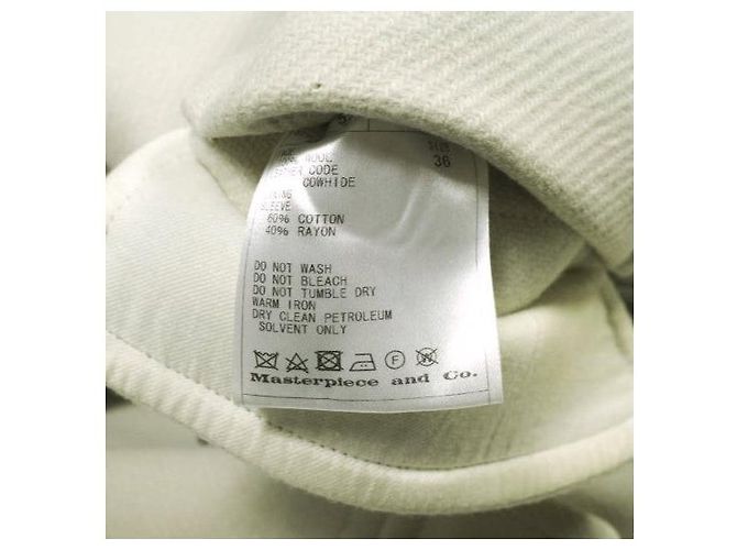 Autre Marque Abrigo de Lana Scye BASICS Blanco Crudo - vista 9