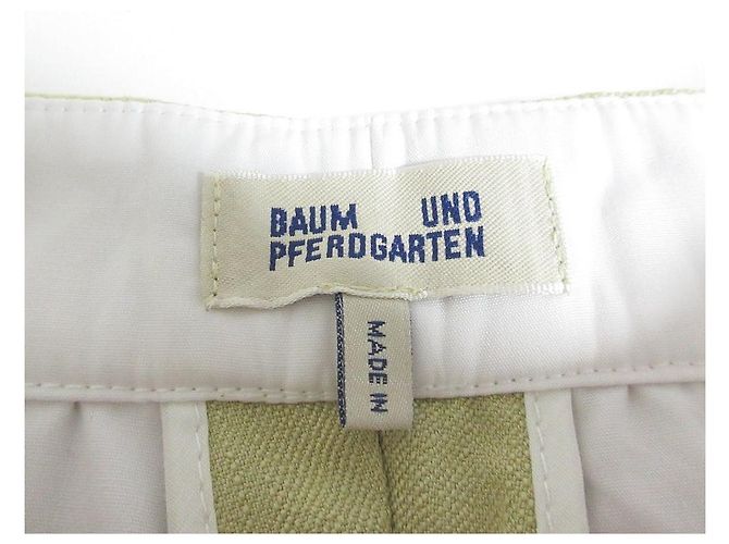 Autre Marque Weite Hosen Baum und Pferdgarten Beige - Ansicht 6