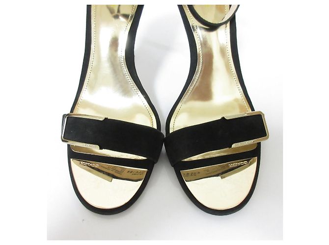 Sandali con tacco alto in nubuck ITL HAMPTON di Coach Nero - vista 2