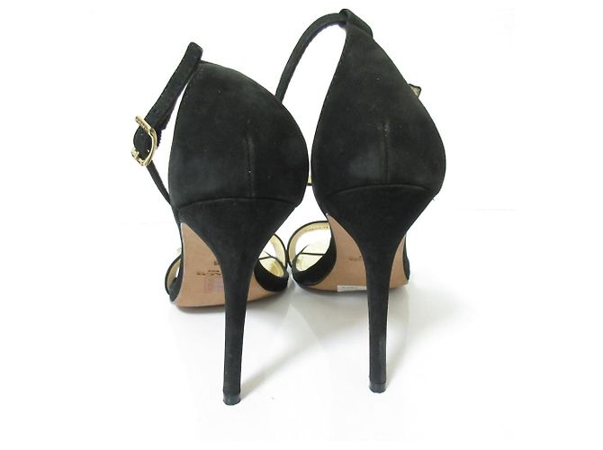 Sandali con tacco alto in nubuck ITL HAMPTON di Coach Nero - vista 3
