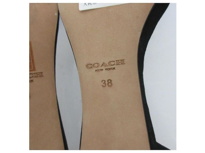 Sandali con tacco alto in nubuck ITL HAMPTON di Coach Nero - vista 8