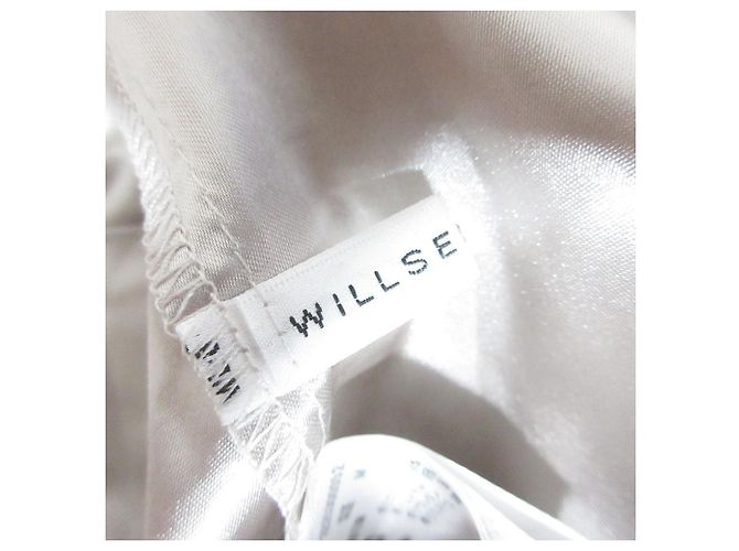 Autre Marque Vestido de tule com poás e gola alta WILLSELECTION Bege - vista 7