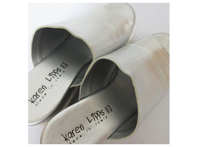 Autre Marque Sandali in pelle Karen Lipps Argento - vista 5