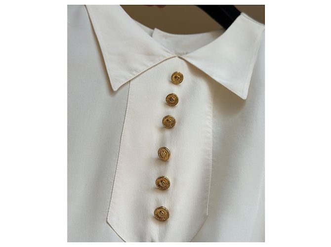 Camisa excepcional de Chanel Crudo Crema Blanco roto - vista 3