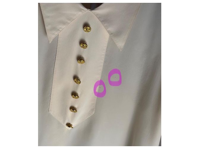 Camisa excepcional de Chanel Crudo Crema Blanco roto - vista 5