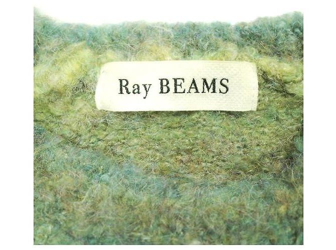 Autre Marque Ray BEAMS Gradation Rundhals-Pullover Strickoberteil Grün - Ansicht 4