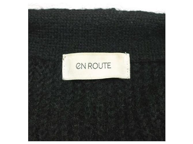 Autre Marque Cárdigan largo de mohair EN ROUTE Negro - vista 4