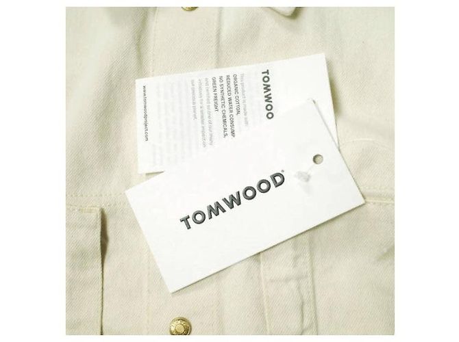Autre Marque CAMISA DE DENIM TOM WOOD CON COLLAR CAMISA DE DENIM DE ALGODÓN Beige Crudo - vista 3
