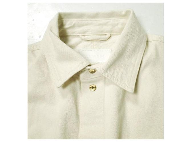 Autre Marque CAMISA DE DENIM TOM WOOD CON COLLAR CAMISA DE DENIM DE ALGODÓN Beige Crudo - vista 4