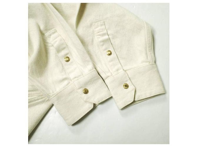 Autre Marque CAMISA DE DENIM TOM WOOD CON COLLAR CAMISA DE DENIM DE ALGODÓN Beige Crudo - vista 5