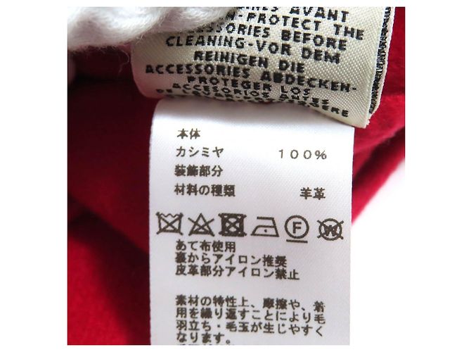 Poncho de cachemira Hermès Roja - vista 10