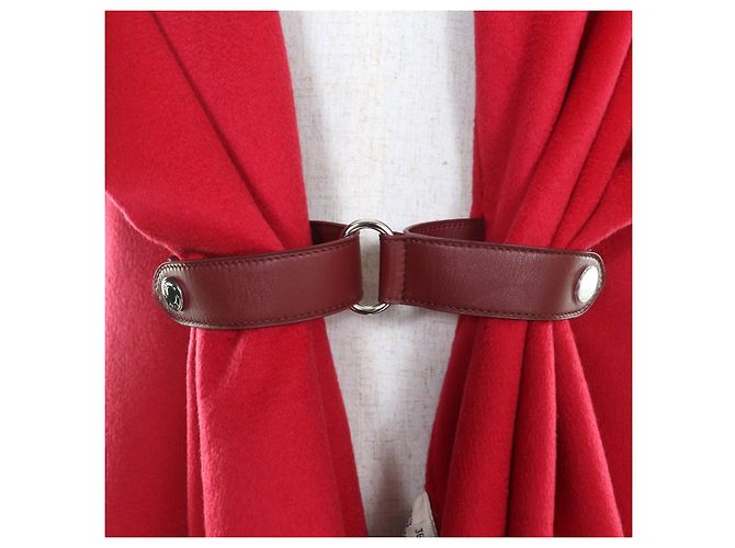 Poncho de cachemira Hermès Roja - vista 6