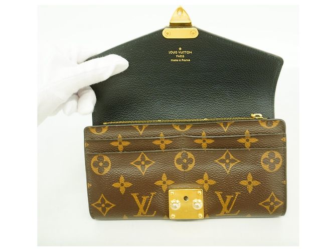 Cartera Larga Pallas Monogram Louis Vuitton Castaño Negro - vista 10