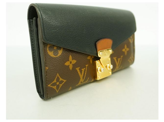 Cartera Larga Pallas Monogram Louis Vuitton Castaño Negro - vista 2