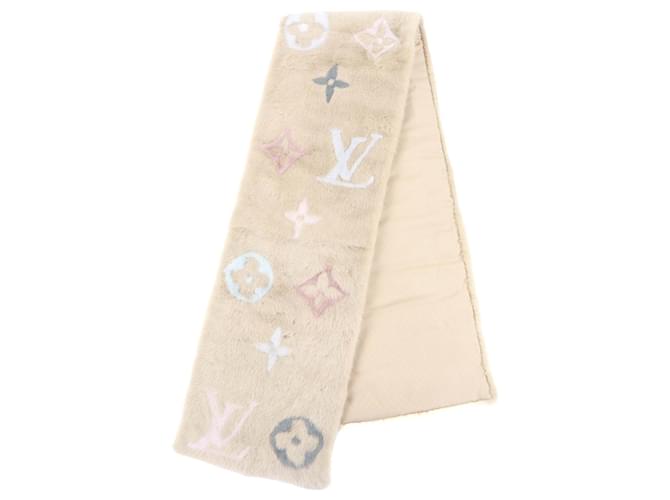 Sciarpa Monogram Minkgram di Louis Vuitton Multicolore Beige - vista 2