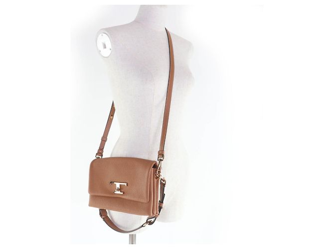Mini borsa a flap T-Timeless di Tod's Marrone - vista 8