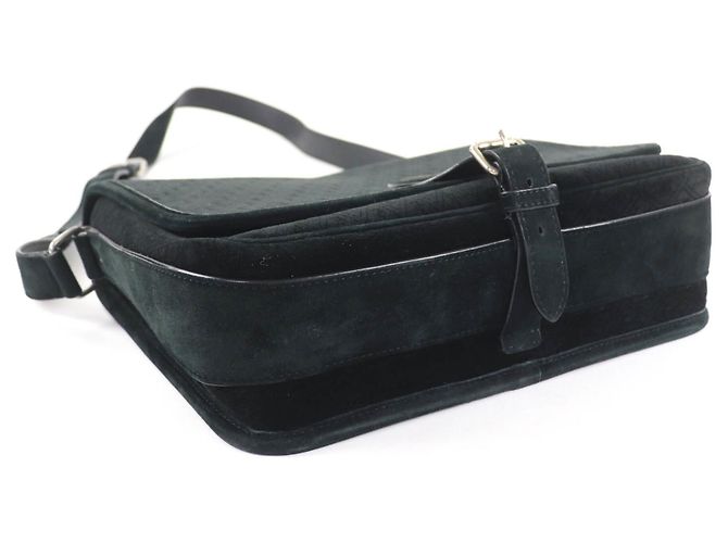 Borsa a Spalla in Velluto Monogramma Saint Laurent Nero - vista 4