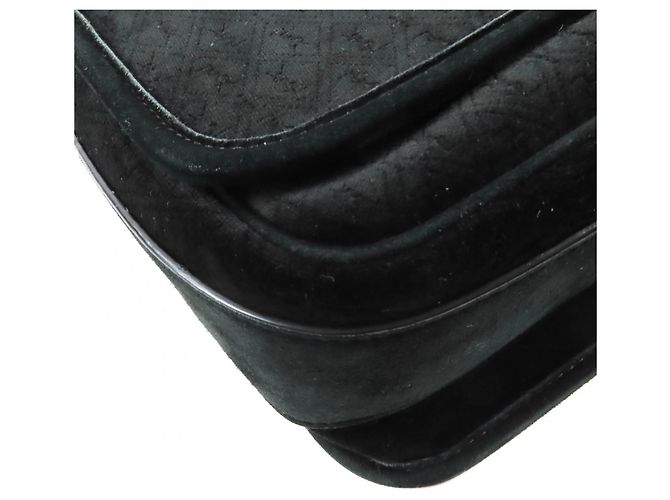 Borsa a Spalla in Velluto Monogramma Saint Laurent Nero - vista 7