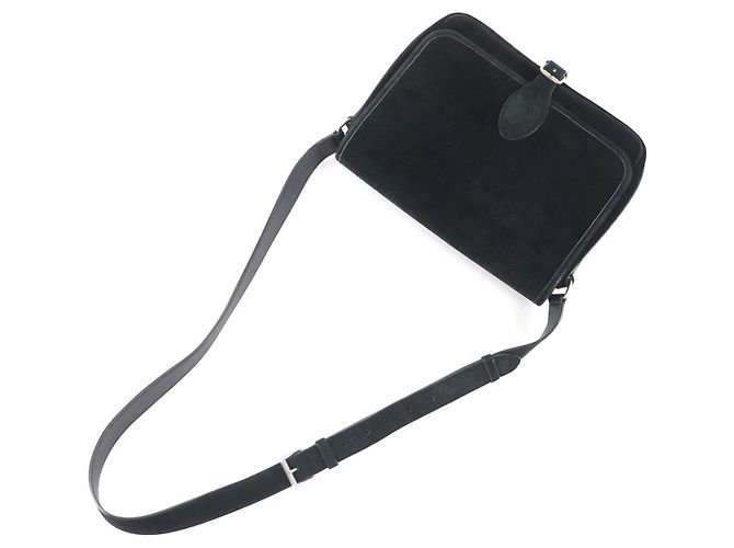 Borsa a Spalla in Velluto Monogramma Saint Laurent Nero - vista 9