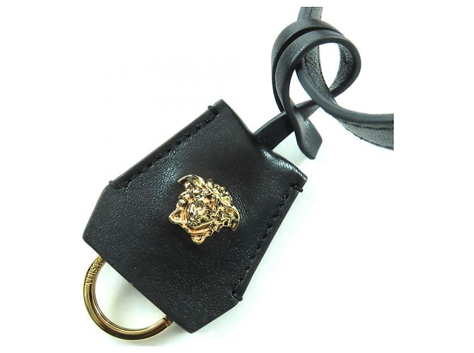 Versace Tag Nappa Bowling Tasche Schwarz - Ansicht 12