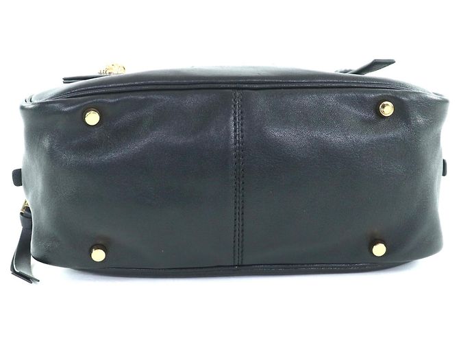 Versace Tag Nappa Bowling Tasche Schwarz - Ansicht 4