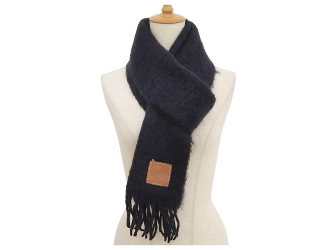 Stola in misto mohair e lana nera Loewe Nero - vista 2