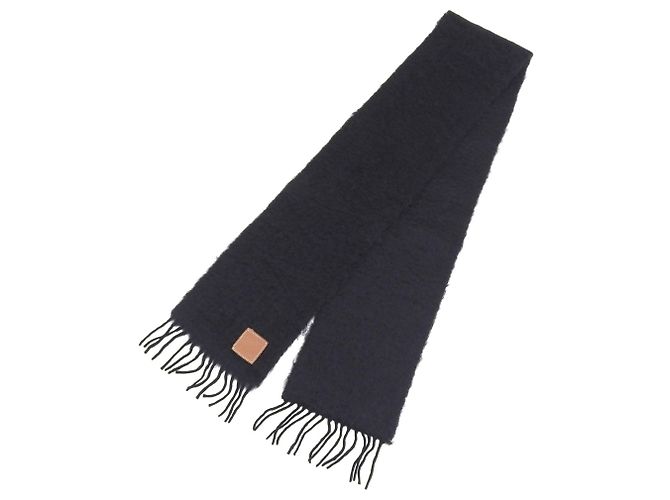 Stola in misto mohair e lana nera Loewe Nero - vista 3