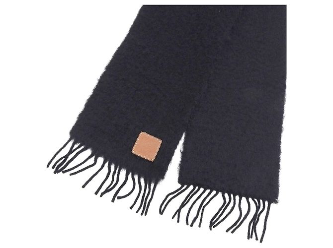 Stola in misto mohair e lana nera Loewe Nero - vista 4
