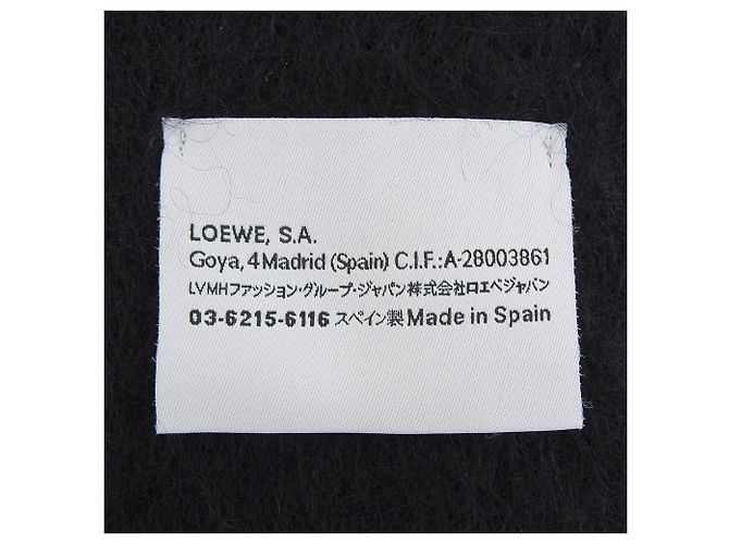 Stola in misto mohair e lana nera Loewe Nero - vista 7