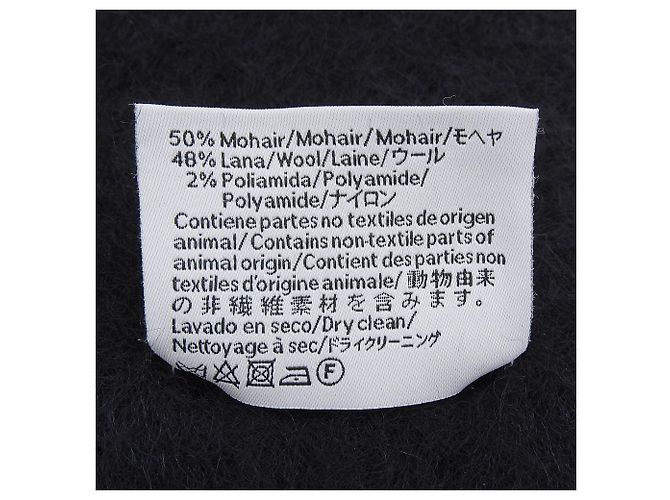 Stola in misto mohair e lana nera Loewe Nero - vista 8