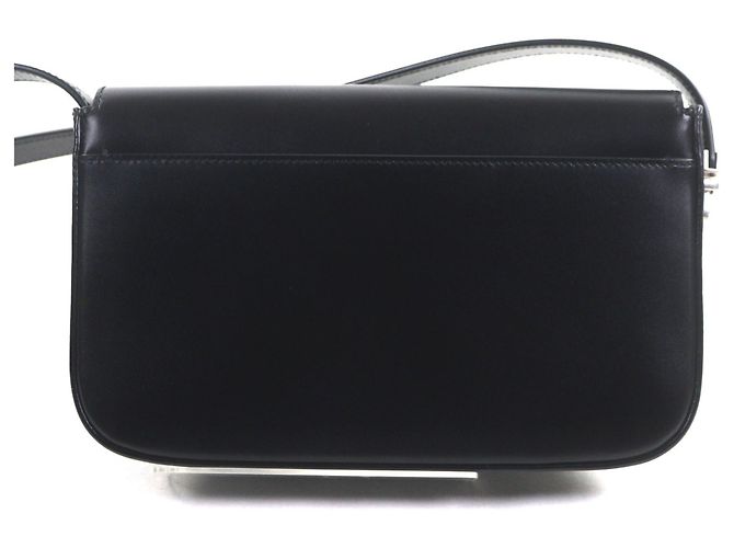 Borsa a tracolla piccola in pelle liscia con logo Saint Laurent Nero - vista 4