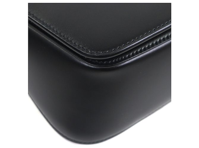 Borsa a tracolla piccola in pelle liscia con logo Saint Laurent Nero - vista 6