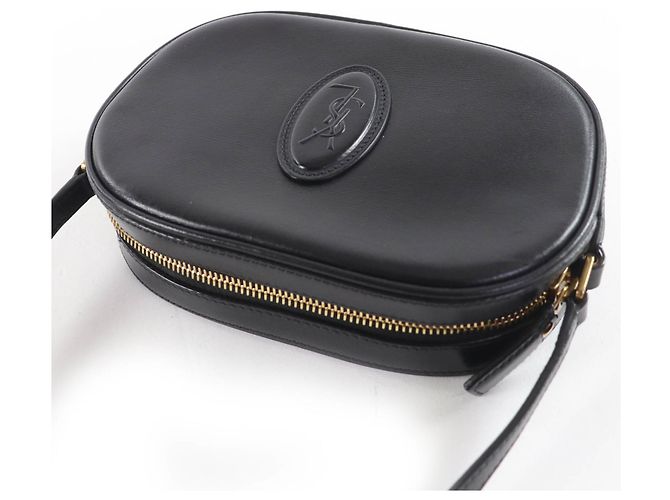 Borsa a spalla in pelle nera Saint Laurent Nero - vista 7