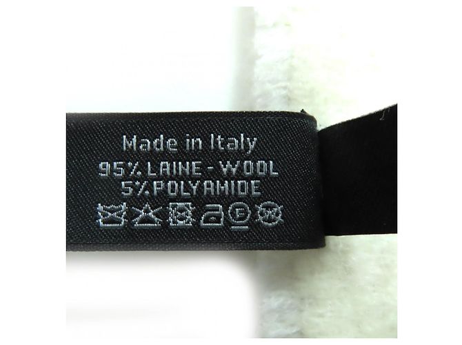 Chanel Coco Mark Matelassé Design Große Wollschal mit Fransen Braun - Ansicht 12