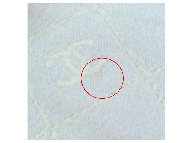 Chanel Coco Mark Matelassé Design Große Wollschal mit Fransen Braun - Ansicht 14