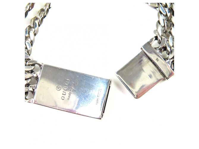 Pulsera charm en plata SV925 con patrón GG y calavera Gucci Ghost - vista 5