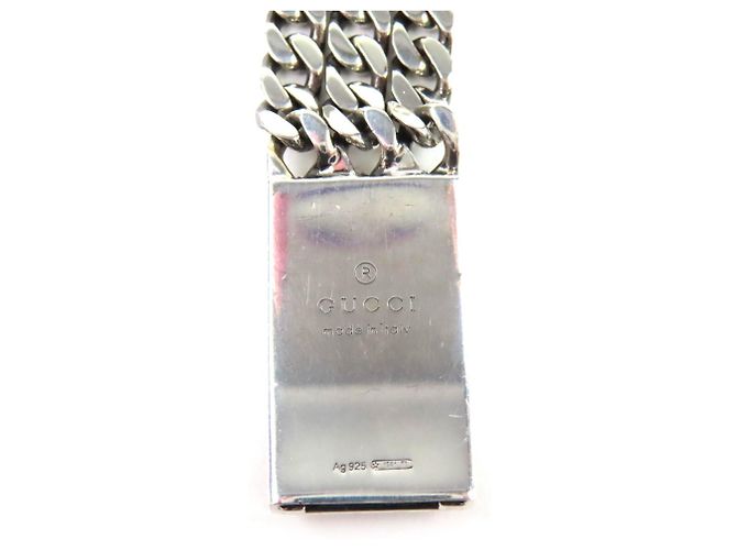 Pulsera charm en plata SV925 con patrón GG y calavera Gucci Ghost - vista 8