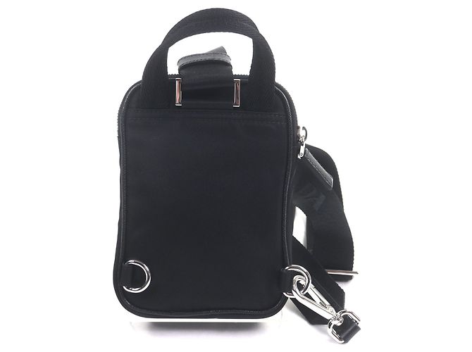 Borsa a tracolla per smartphone in nylon Saffiano di Prada Nero - vista 3