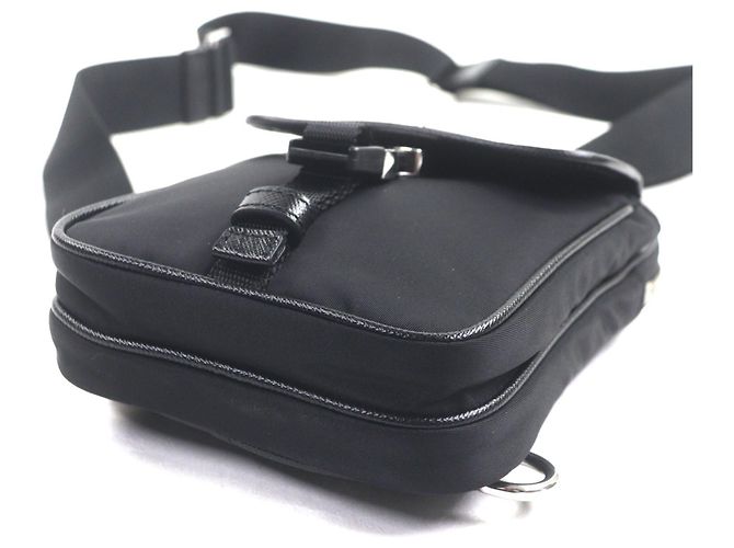 Borsa a tracolla per smartphone in nylon Saffiano di Prada Nero - vista 4