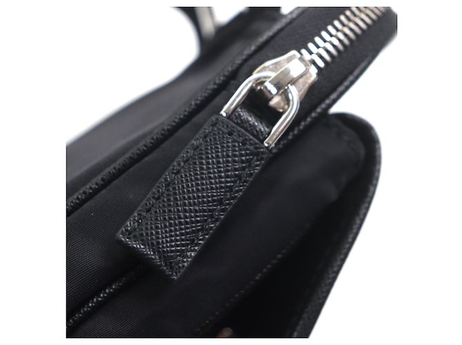 Borsa a tracolla per smartphone in nylon Saffiano di Prada Nero - vista 9
