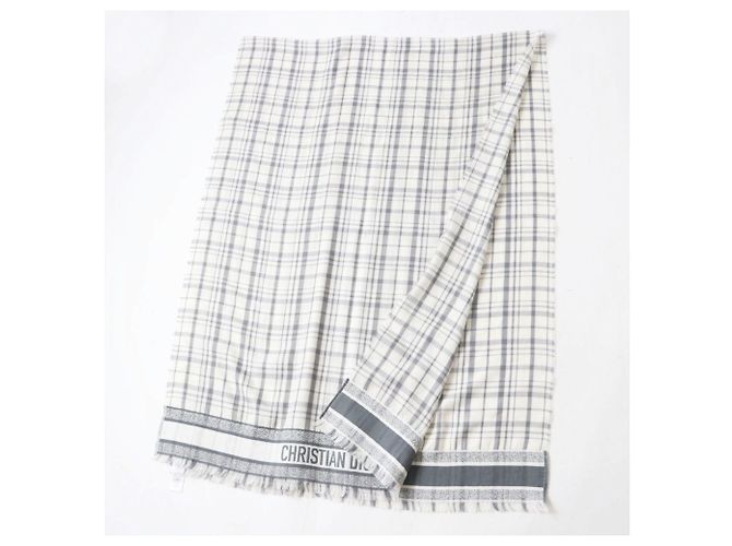 Christian Dior Stola in cashmere e seta da uomo DIOR Homme Marrone Bianco - vista 4