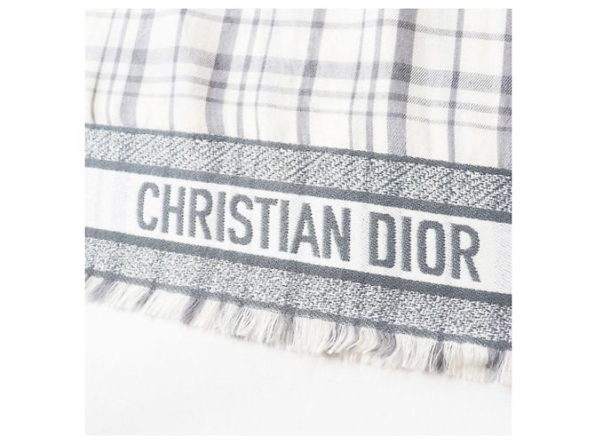 Christian Dior Stola in cashmere e seta da uomo DIOR Homme Marrone Bianco - vista 5